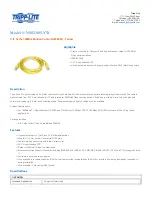 Tripp Lite N002-005-YW Specification Sheet preview