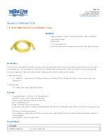 Tripp Lite N002-007-YW Specification Sheet preview