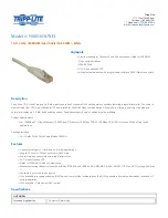 Tripp Lite N002-010-WH Specification Sheet preview