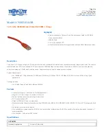 Tripp Lite N002-014-OR Specification Sheet preview