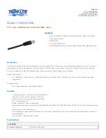 Tripp Lite N002-025-BK Specification Sheet preview