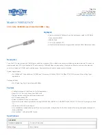 Tripp Lite N002-025-GY Specification Sheet preview