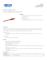 Tripp Lite N002-025-RD Specification Sheet preview