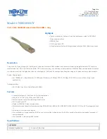 Tripp Lite N002-050-GY Specification Sheet preview