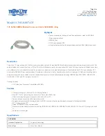 Tripp Lite N010-007-GY Specification Sheet preview