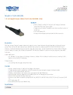 Preview for 1 page of Tripp Lite N201-001-BK Specification Sheet