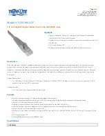 Tripp Lite N201-001-GY Specification Sheet preview