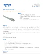 Tripp Lite N201-001-WH Specification Sheet preview