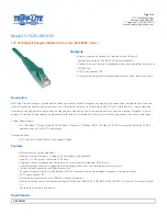 Предварительный просмотр 1 страницы Tripp Lite N201-003-GN Specifications