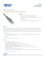 Tripp Lite N201-003-GY Specification Sheet preview