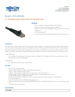 Tripp Lite N201-005-BK Specification Sheet preview