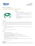 Preview for 1 page of Tripp Lite N201-010-GN Specification Sheet