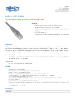 Tripp Lite N201-014-GY Specification Sheet preview