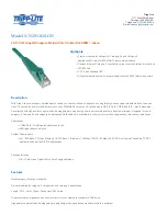 Preview for 1 page of Tripp Lite N201-020-GN Specification Sheet