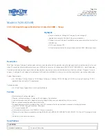 Tripp Lite N201-025-OR Specification Sheet preview
