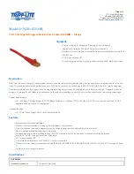 Preview for 1 page of Tripp Lite N201-025-OR Specification Sheet