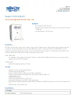 Tripp Lite N222-01K-GY Specification Sheet preview