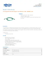 Tripp Lite N261-025-AQ Specification Sheet preview