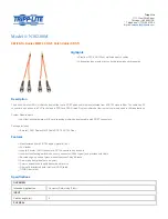 Предварительный просмотр 1 страницы Tripp Lite N302-06M Specification Sheet