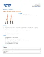 Tripp Lite N302-08M Specification Sheet preview