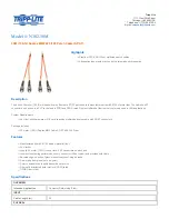 Tripp Lite N302-30M Specification Sheet preview
