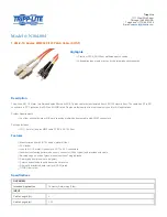 Tripp Lite N304-004 Specification Sheet preview