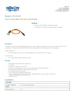 Tripp Lite N310-010 Specification Sheet preview