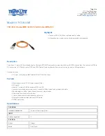 Tripp Lite N310-11M Specification Sheet preview