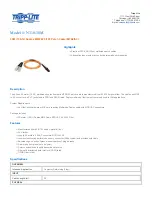 Tripp Lite N310-30M Specification Sheet preview