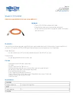 Tripp Lite N314-02M Specification Sheet preview