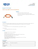 Предварительный просмотр 1 страницы Tripp Lite N314-05M Specification Sheet