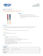 Tripp Lite N316-03M Specification Sheet preview