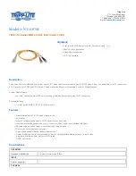 Preview for 1 page of Tripp Lite N318-07M Specification Sheet