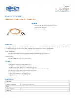 Tripp Lite N318-08M Specification Sheet preview