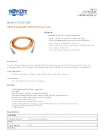 Tripp Lite N320-15M Specification Sheet preview