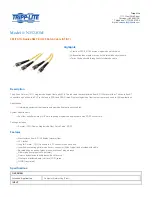 Предварительный просмотр 1 страницы Tripp Lite N352-03M Specification Sheet