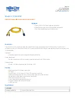 Предварительный просмотр 1 страницы Tripp Lite N368-05M Specification Sheet