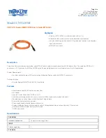 Tripp Lite N514-03M Specification Sheet preview