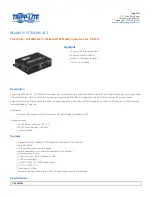 Tripp Lite N784-001-ST Specifications preview