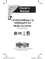 Tripp Lite N785-001-SC Owner'S Manual preview