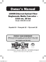 Tripp Lite N785-INT-SC-SM Owner'S Manual предпросмотр