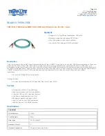 Preview for 1 page of Tripp Lite N806-10M Specification Sheet