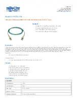 Tripp Lite N820-15M Specification Sheet preview