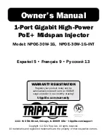 Предварительный просмотр 1 страницы Tripp Lite NPOE-30W-1G Owner'S Manual