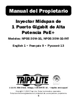 Предварительный просмотр 5 страницы Tripp Lite NPOE-30W-1G Owner'S Manual