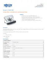 Tripp Lite NS2001SR Specifications preview