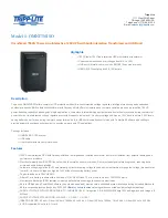 Tripp Lite OMNI750ISO Specification Sheet preview