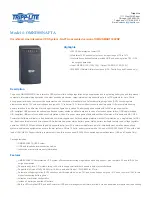 Tripp Lite OmniSmart OMNI300NAFTA Specification Sheet preview