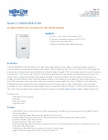 Tripp Lite OmniSmart OMNISMART1400 Specification Sheet preview