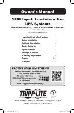 Tripp Lite OmniSmart OMNIVS800 Owner'S Manual preview